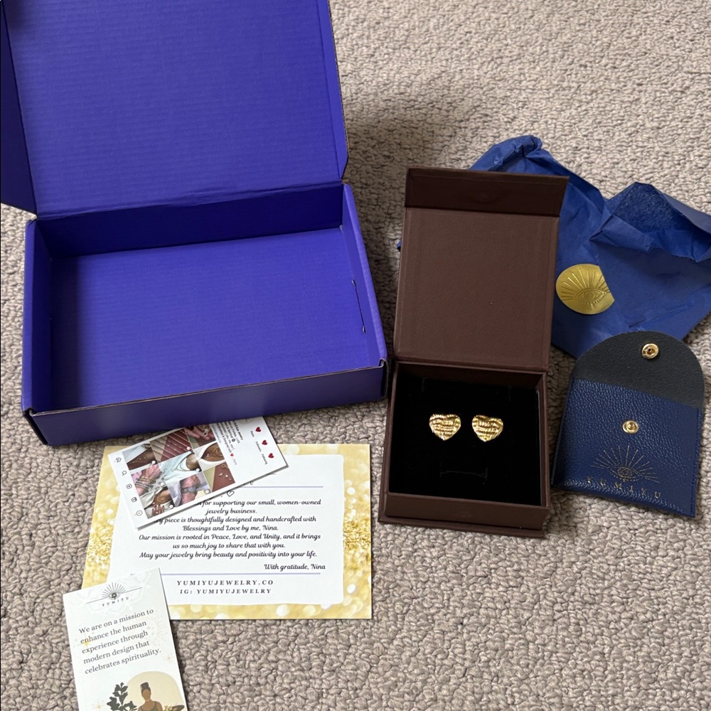 YUMIYU Heart Earrings Gold Filled - Picture 7 of 7